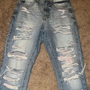 Kankun ripped mom jeans